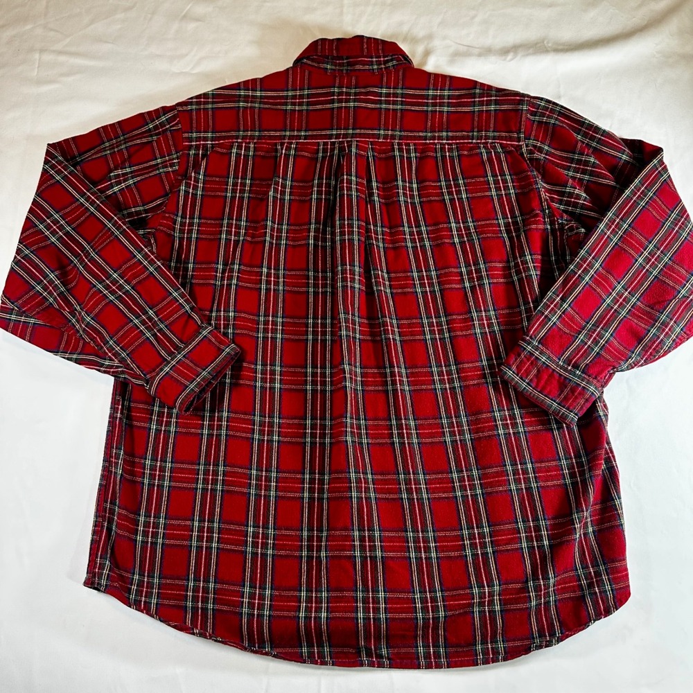 L.L. Bean Plaid Button Down Flannel Mens L Utility Plaid Forward Cabin Workwear - Picture 8 of 8